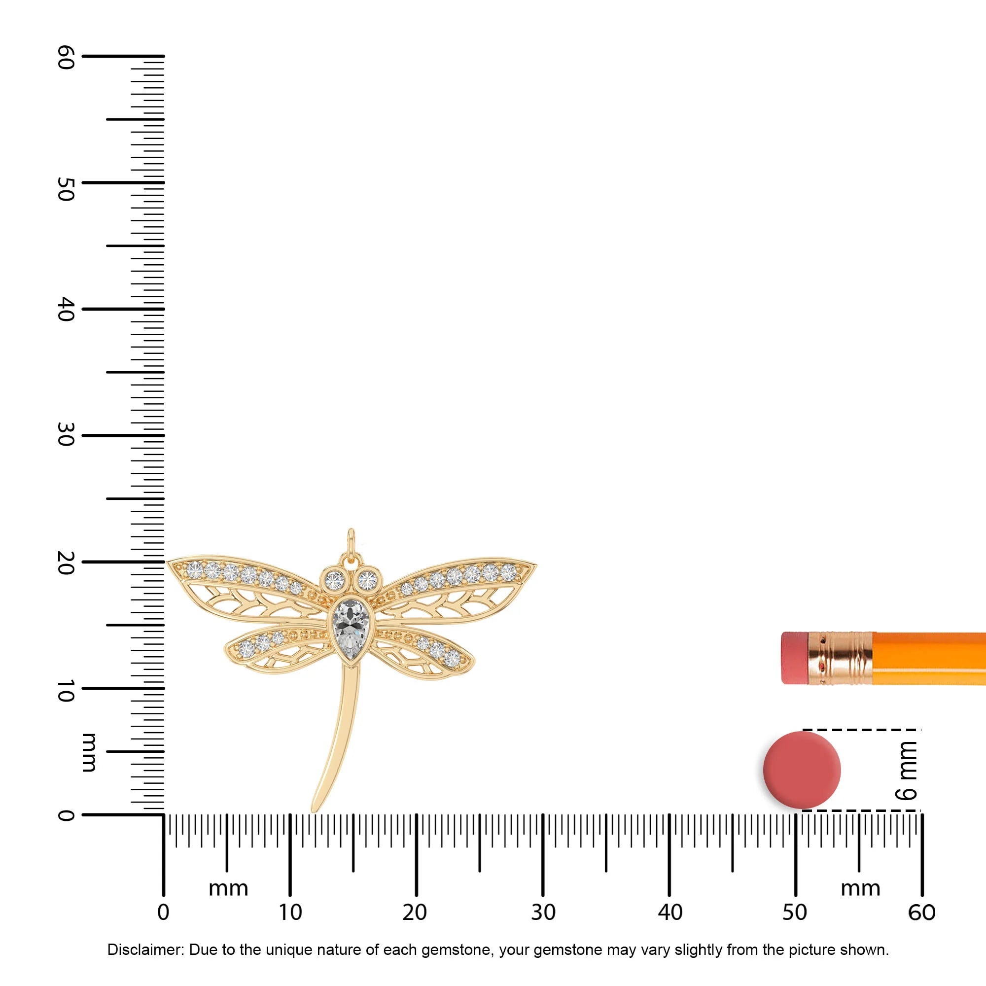 moissanite dragonfly necklaces in yellow gold vermeil 