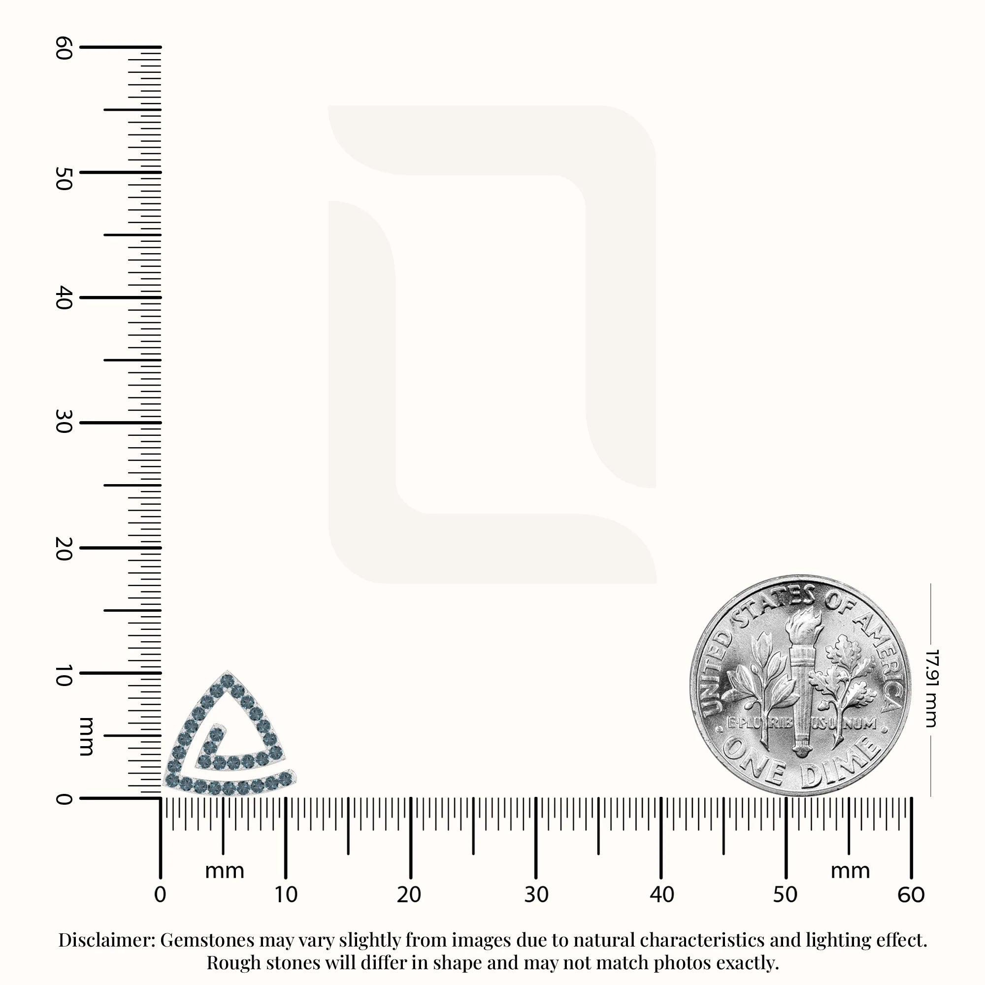 natural london-blue-topaz triangle stud earrings in sterling silver 