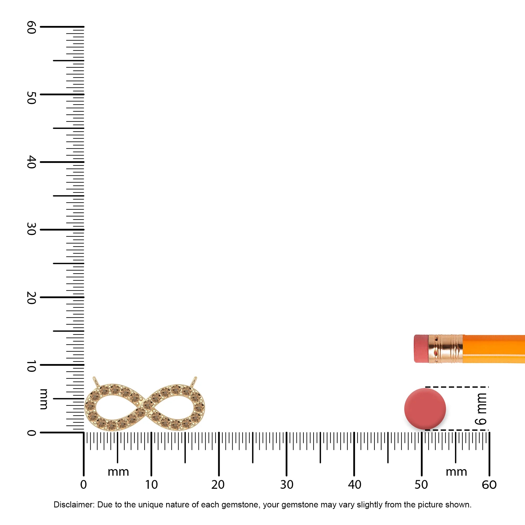 natural citrine infinity necklaces in yellow gold vermeil 