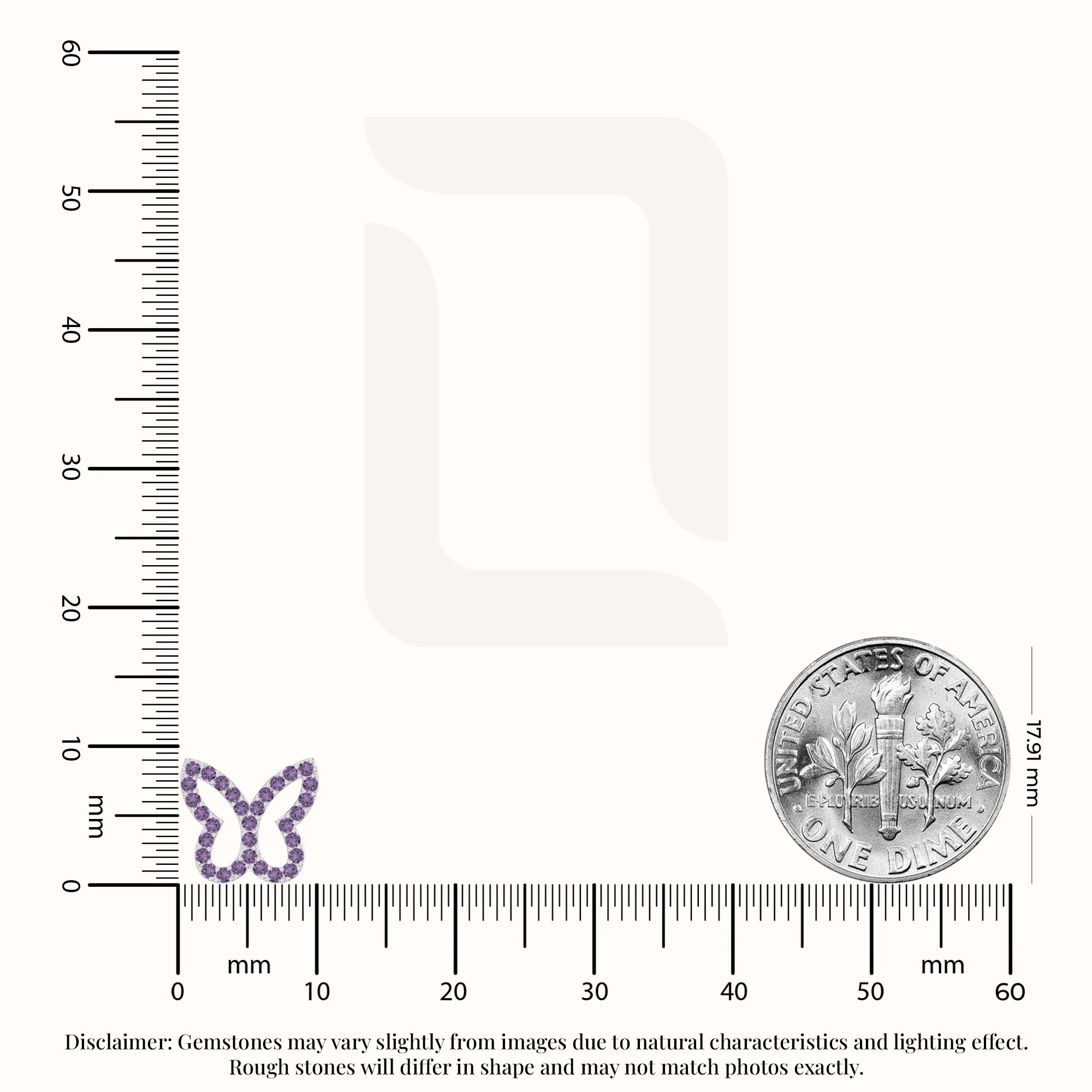 natural amethyst butterfly stud earrings in sterling silver 