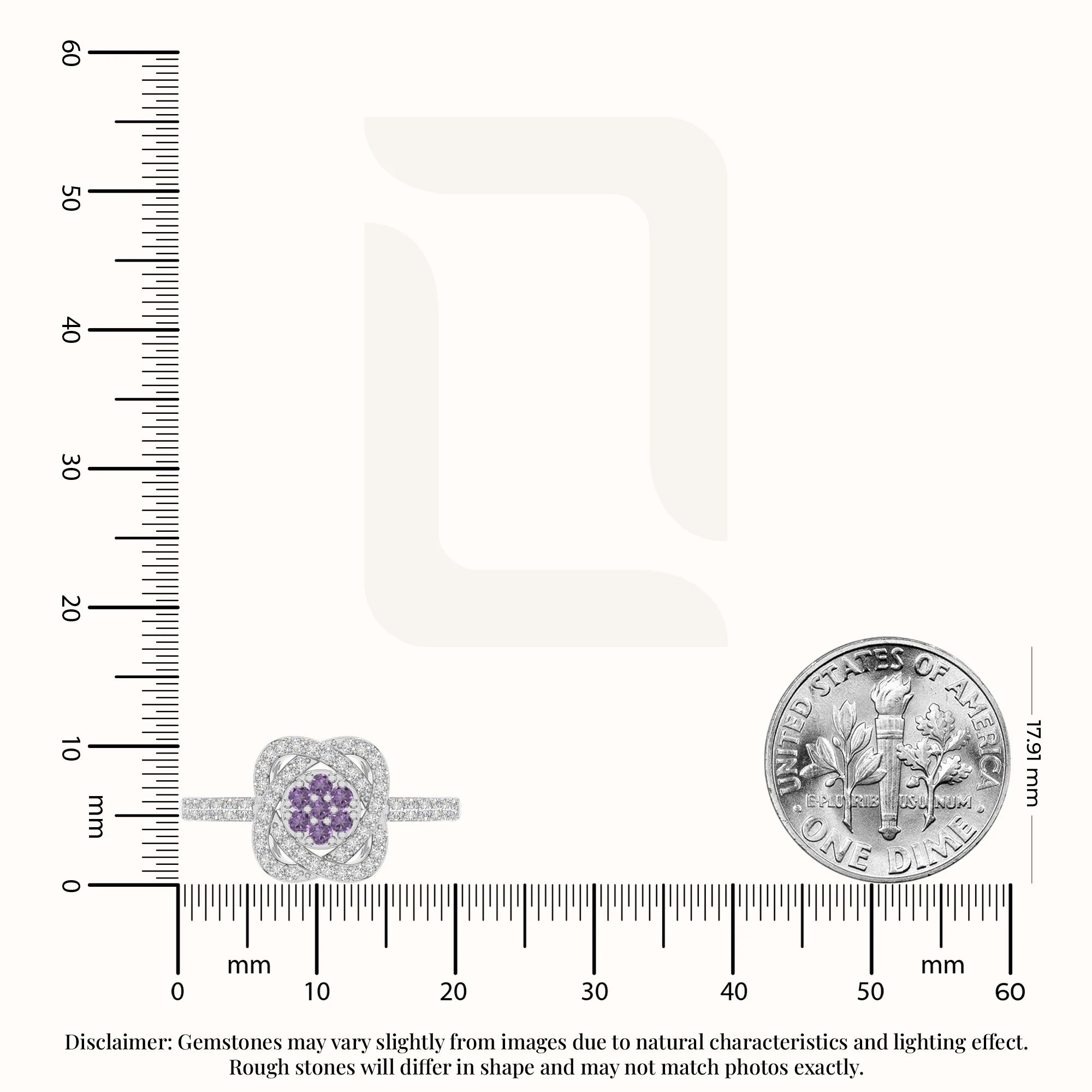 natural amethyst infinity promise rings in sterling silver 