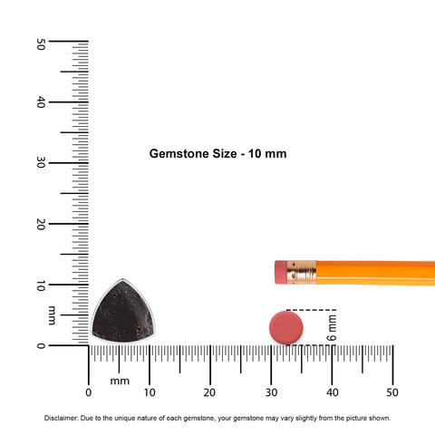 natural shungite trillion shape pendant necklace