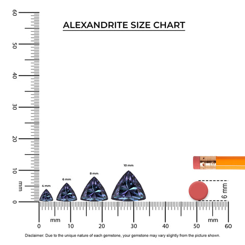 lab grown alexandrite trillion dangle earrings with moissanite 