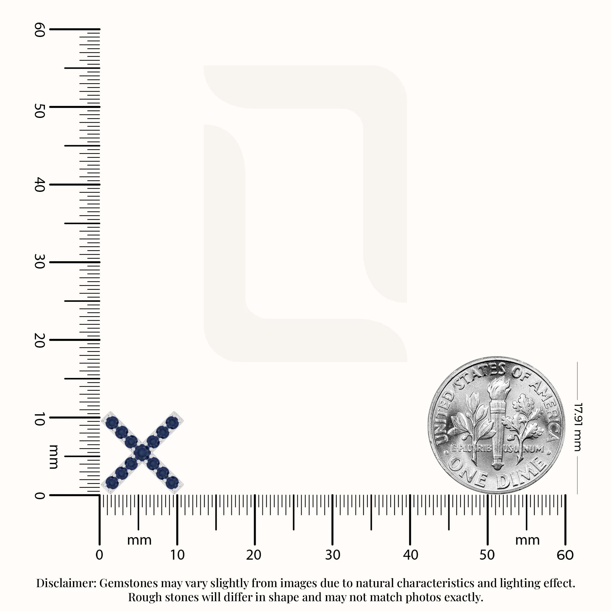 natural blue-sapphire x stud earrings in sterling silver 