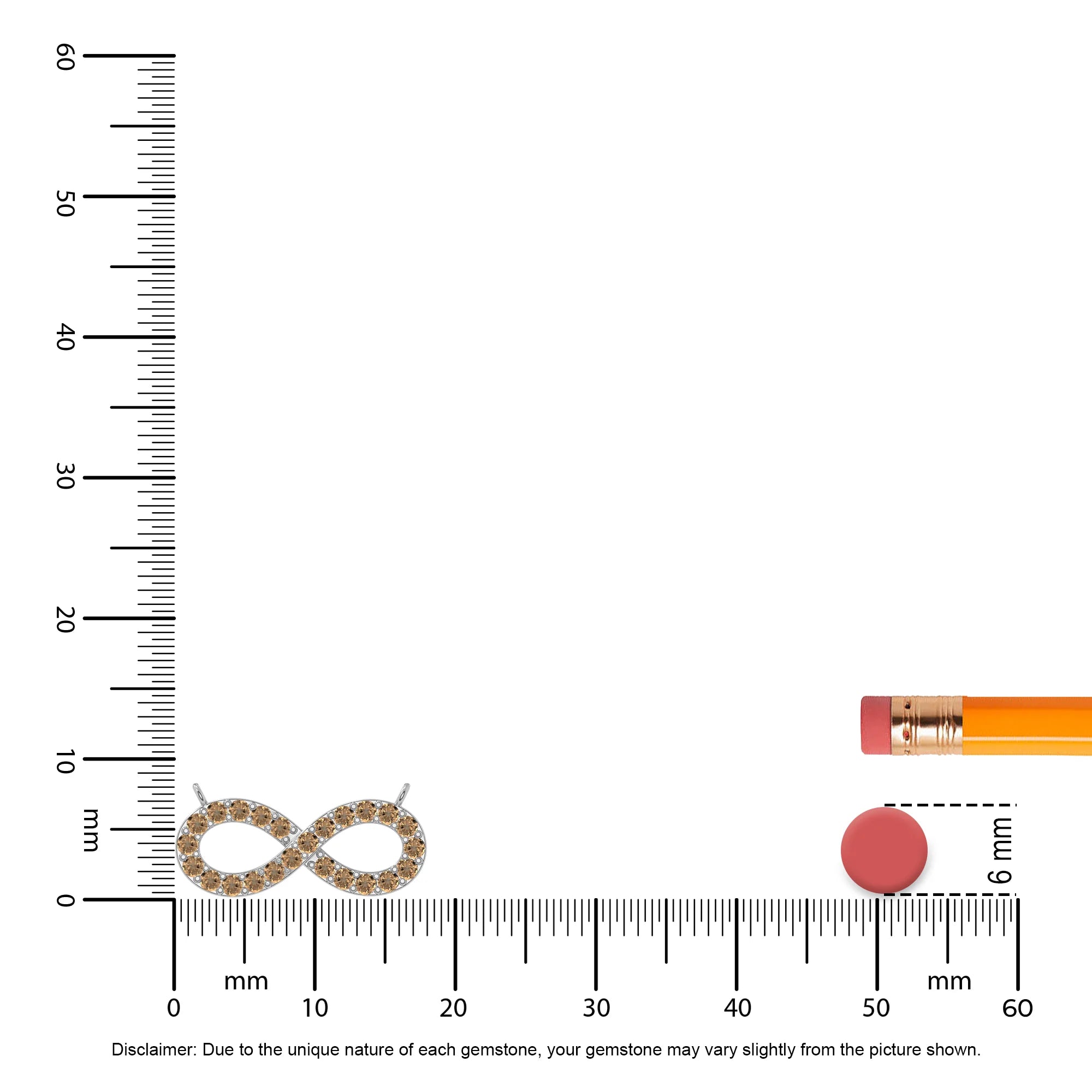 natural citrine infinity necklaces in sterling silver 