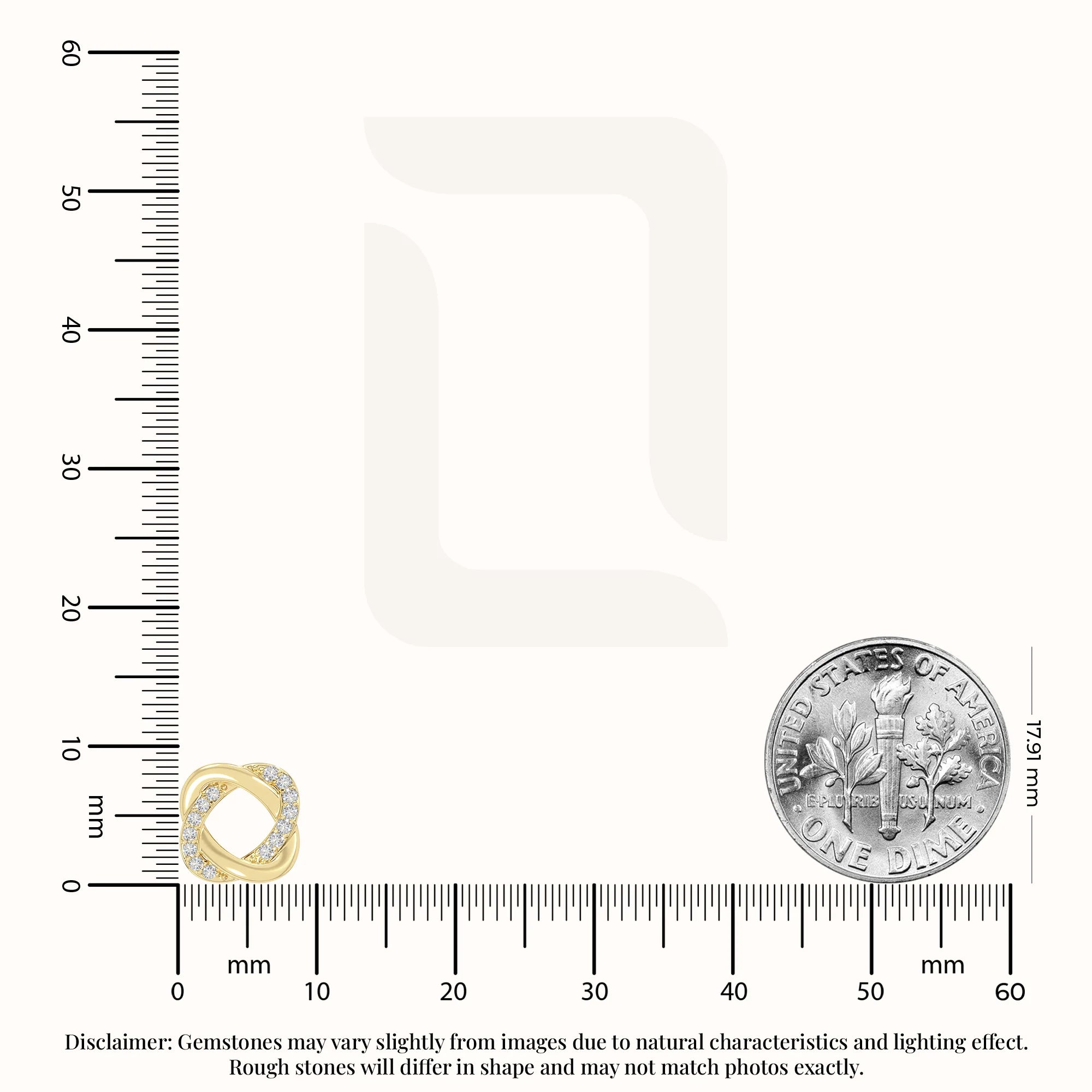 moissanite knot-love stud earrings in yellow gold vermeil 