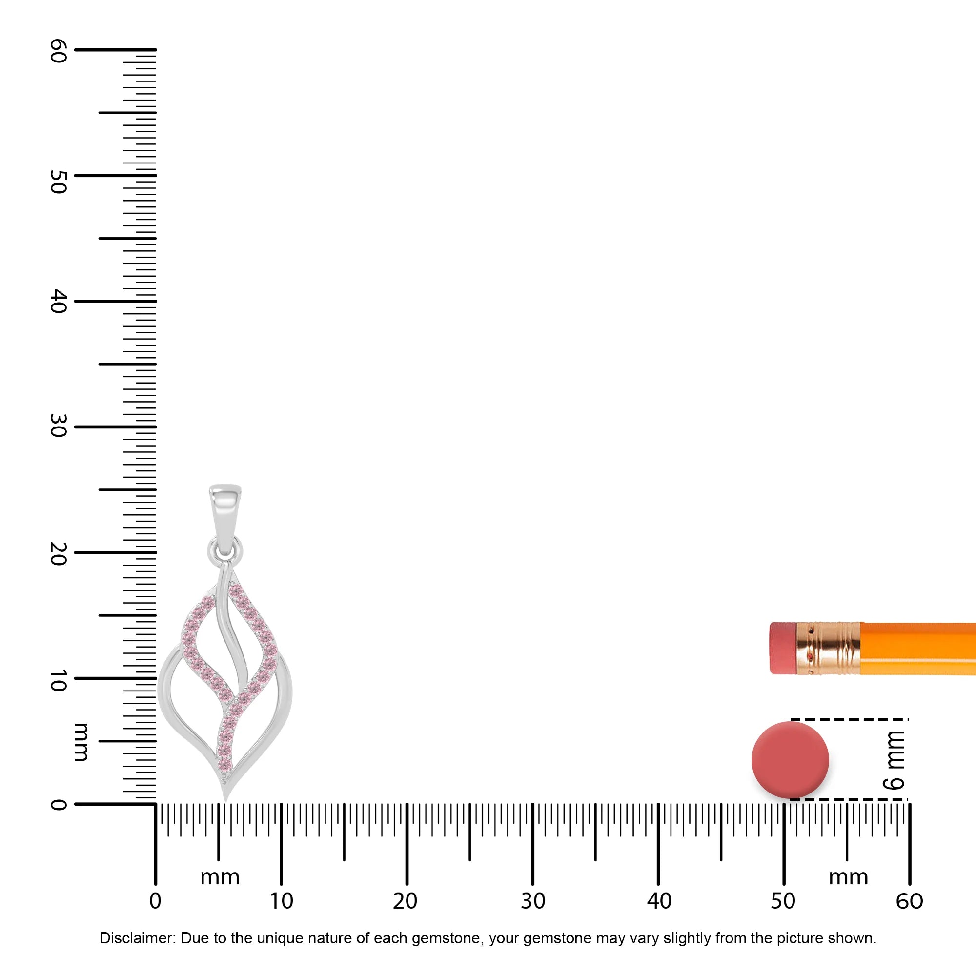 natural pink-tourmaline leaf necklaces in sterling silver 