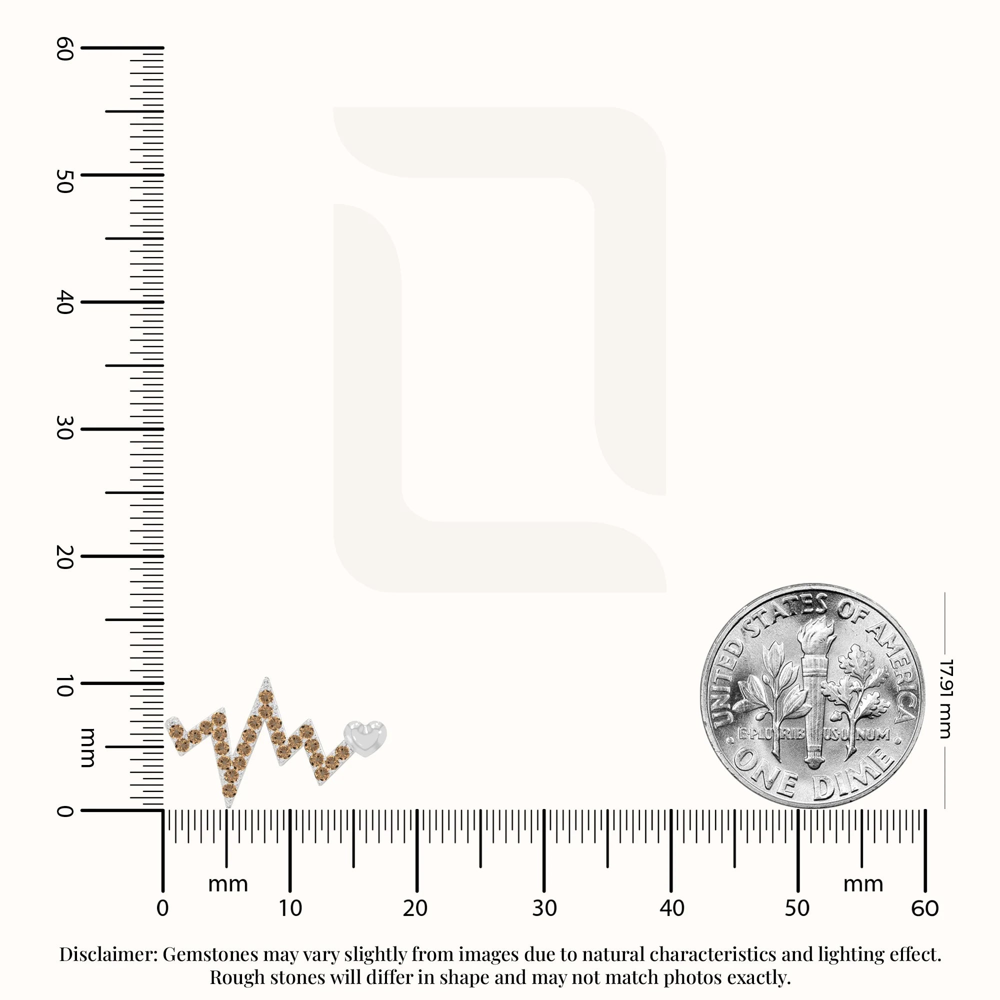 natural citrine heartbeat stud earrings in sterling silver 