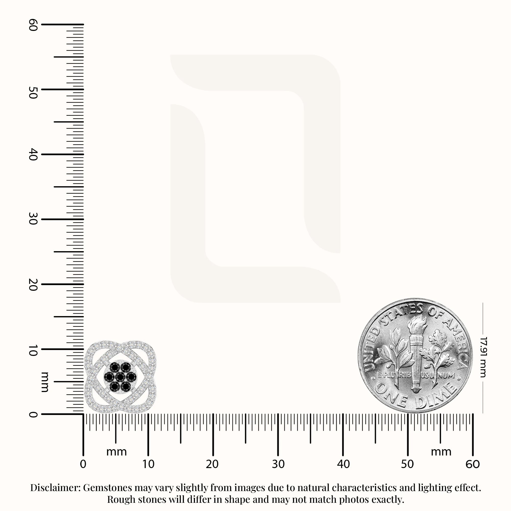 natural black-onyx inner power stud earrings in sterling silver 