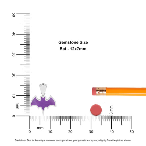 natural amethyst bat shape pendant necklace