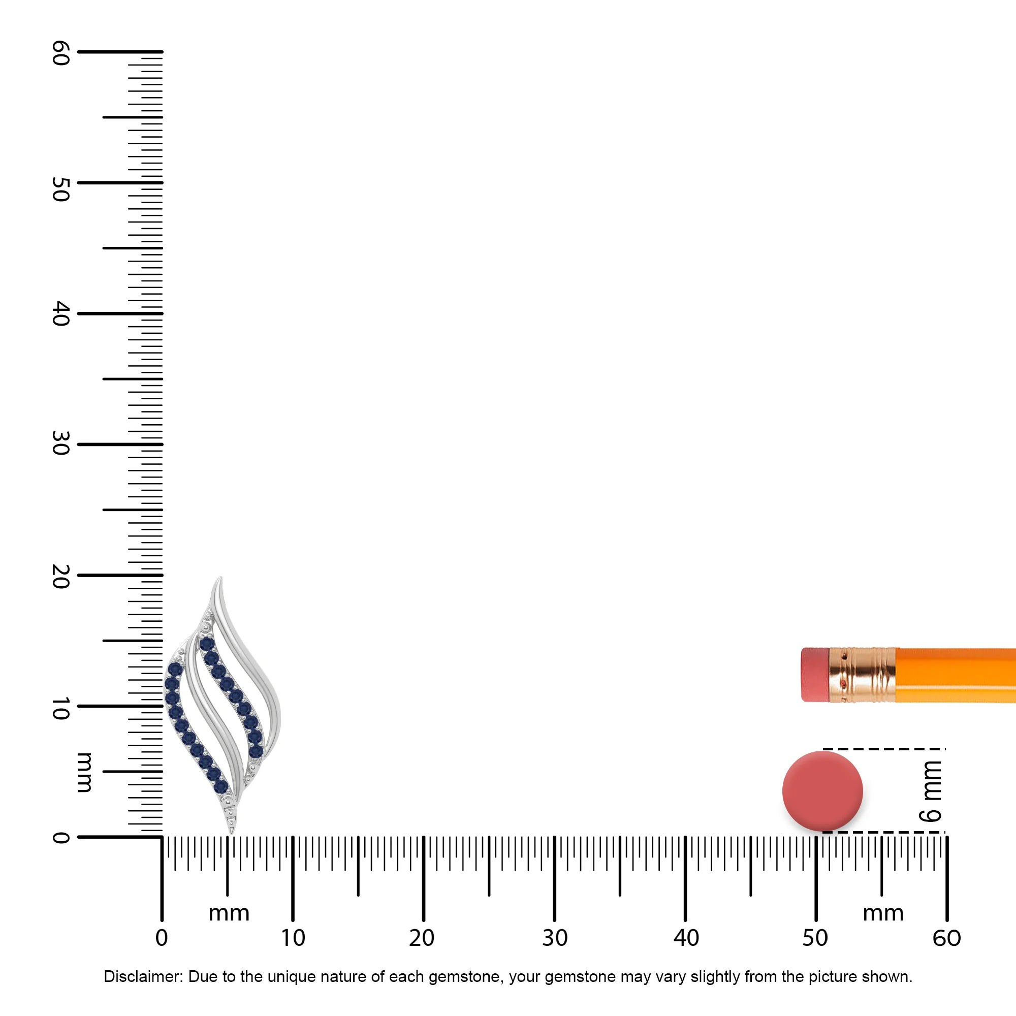 natural blue-sapphire flame necklaces in sterling silver 