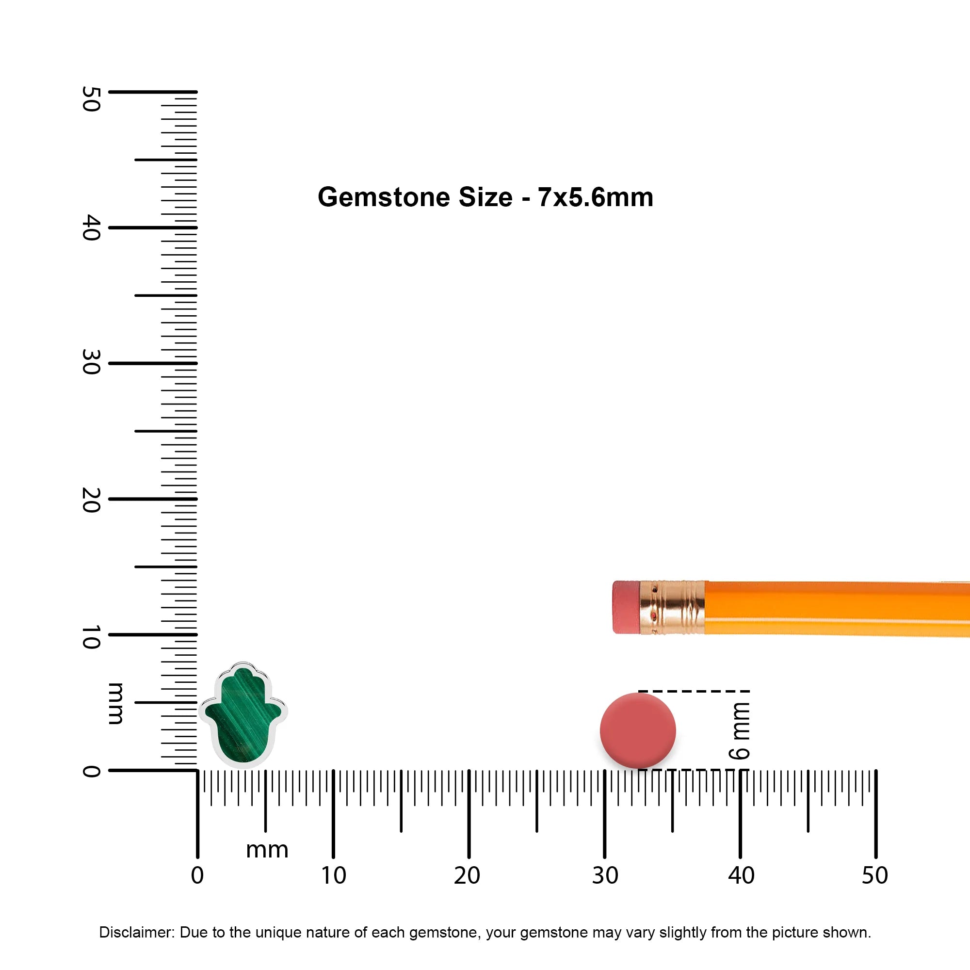 natural malachite ahimsa shape stud earrings