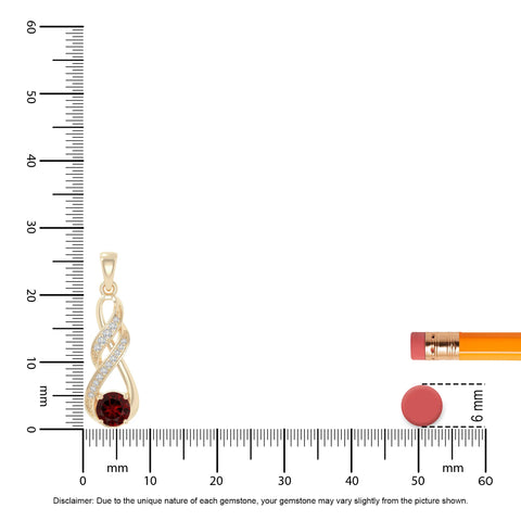 natural garnet infinity necklaces in yellow gold vermeil 