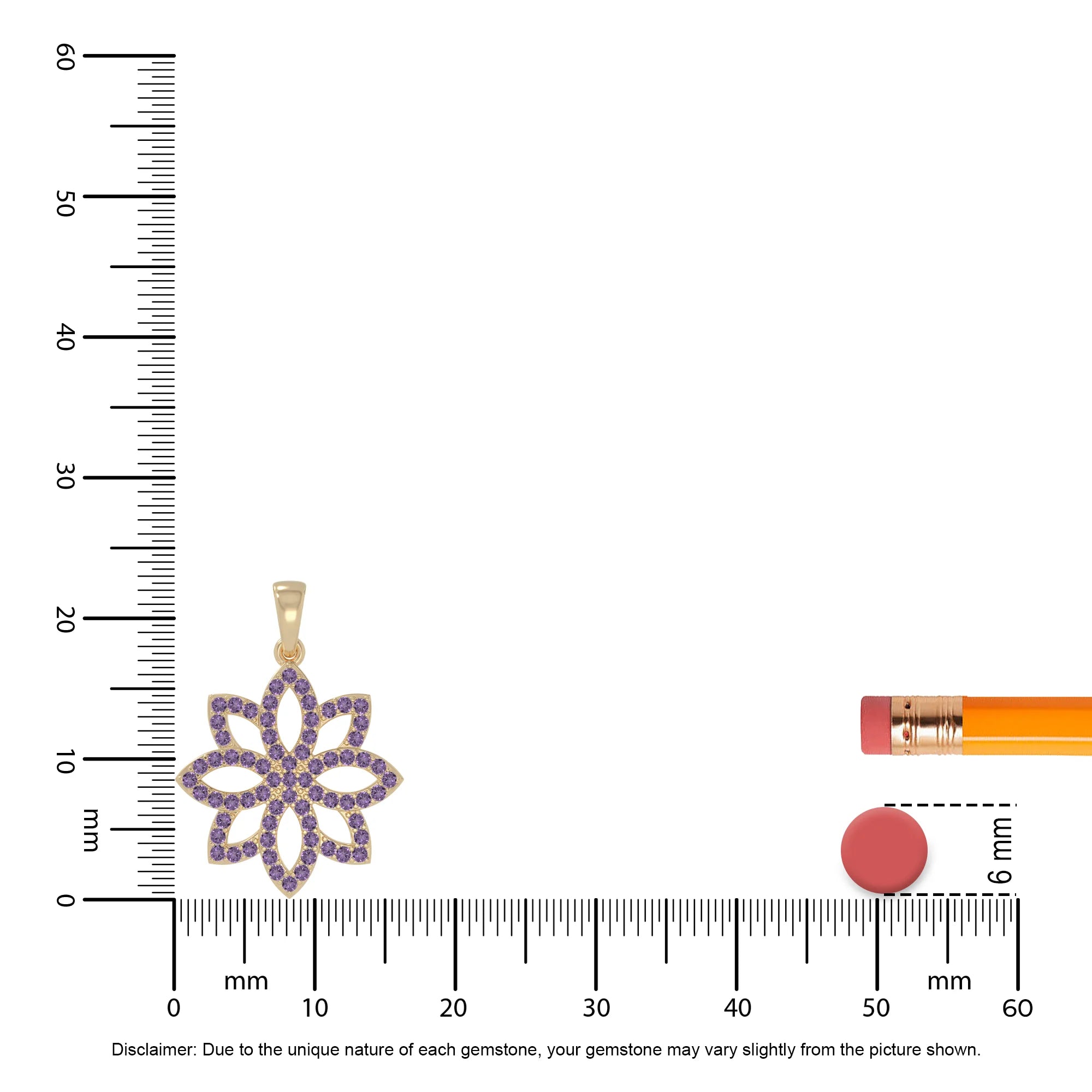 natural amethyst flower necklaces in yellow gold vermeil 