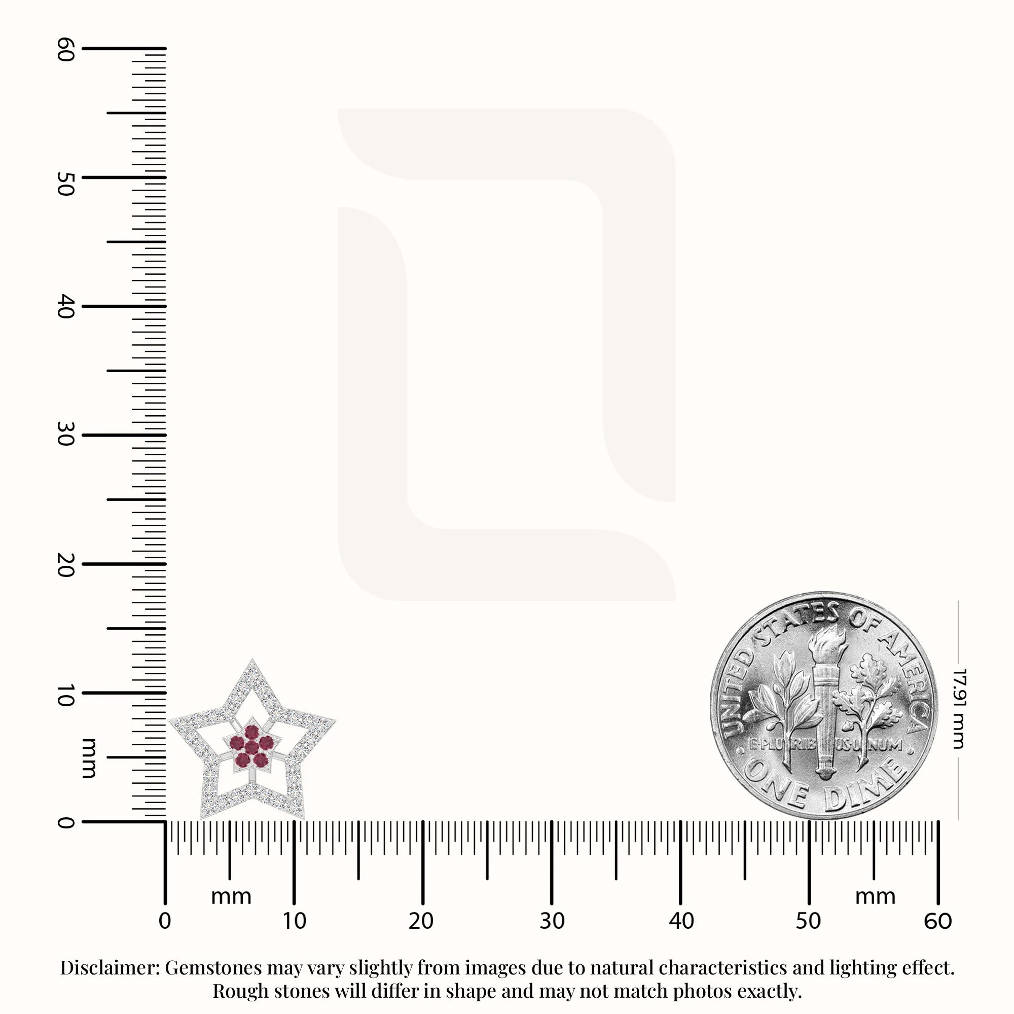 natural ruby star stud earrings in sterling silver 