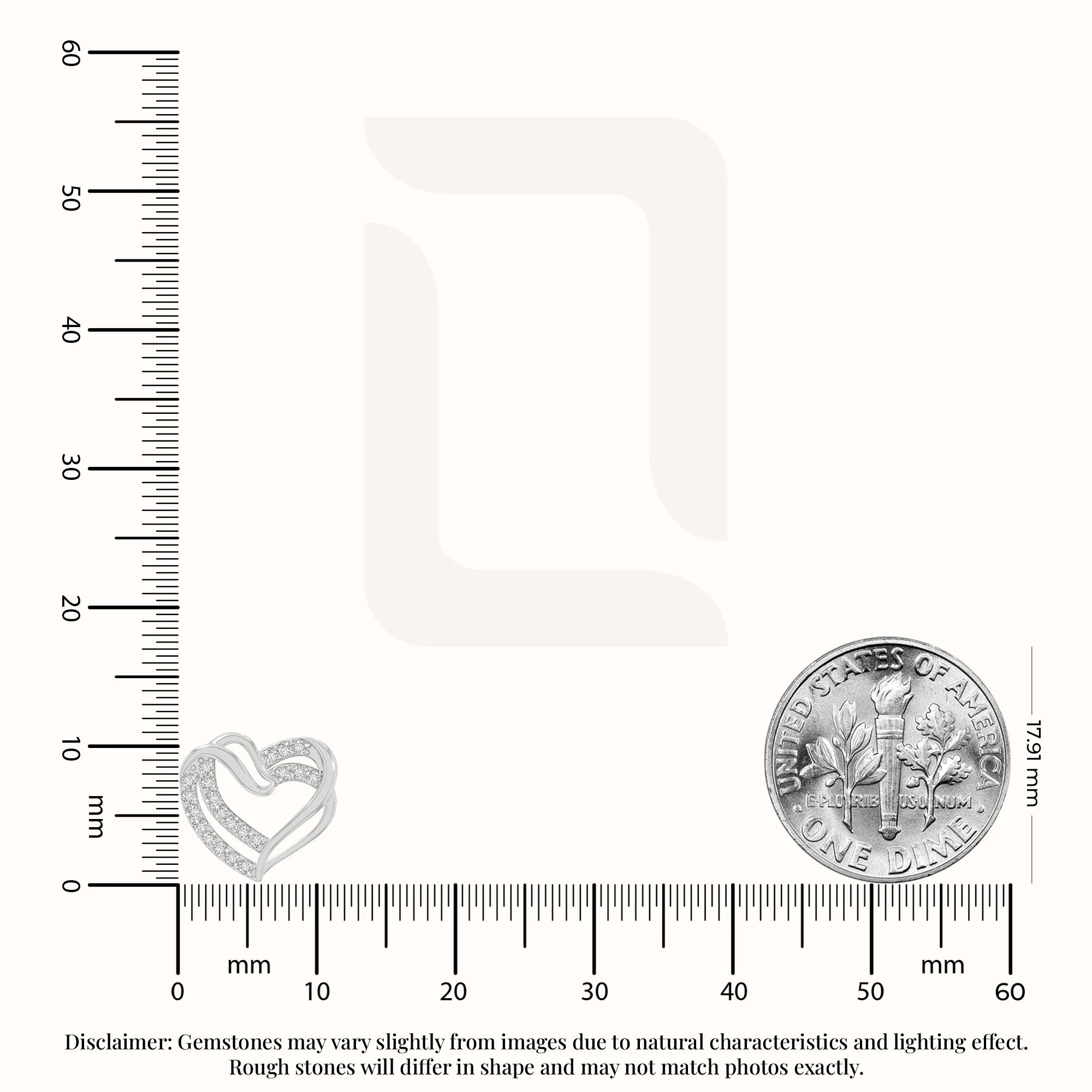 moissanite heart-in-heart stud earrings in sterling silver 