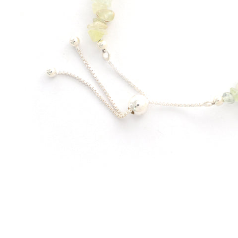 natural prehnite rough shape bolo bracelet