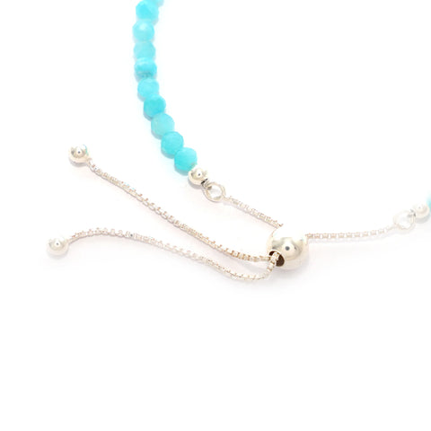 natural amazonite round shape bolo bracelet