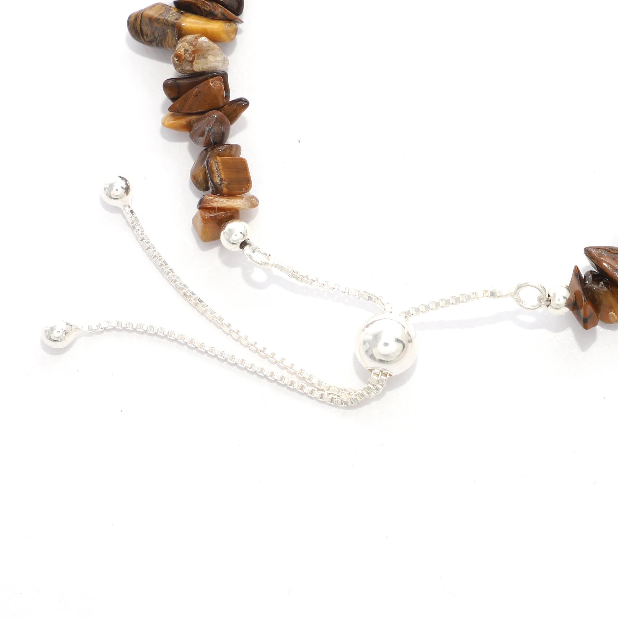 natural tiger-eye rough shape bolo bracelet