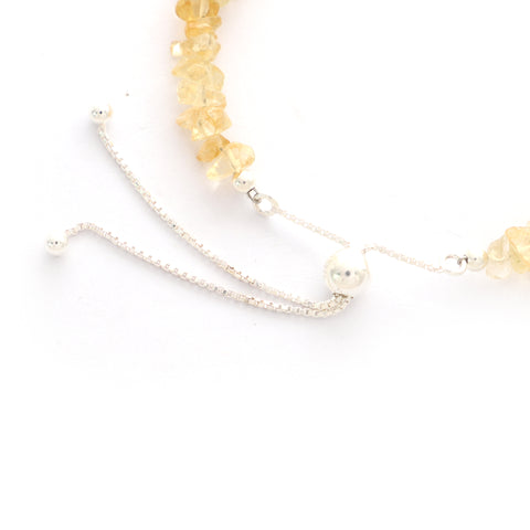 natural citrine rough shape bolo bracelet