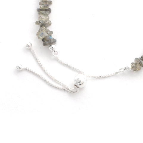 natural labradorite rough shape bolo bracelet