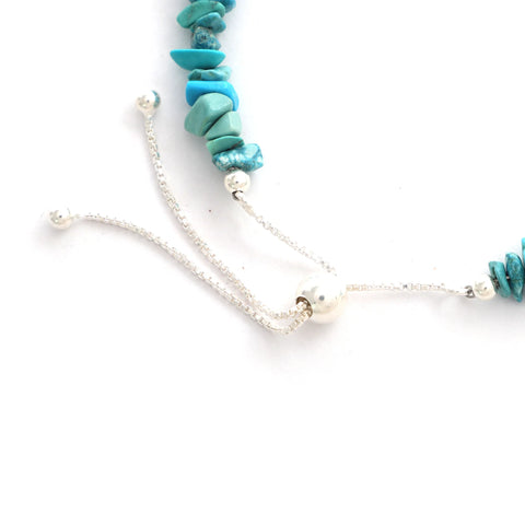 natural turquoise rough shape bolo bracelet
