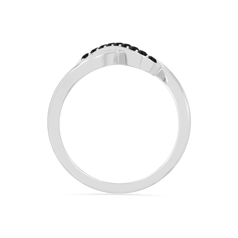 natural black onyx infinity promise rings in sterling silver 