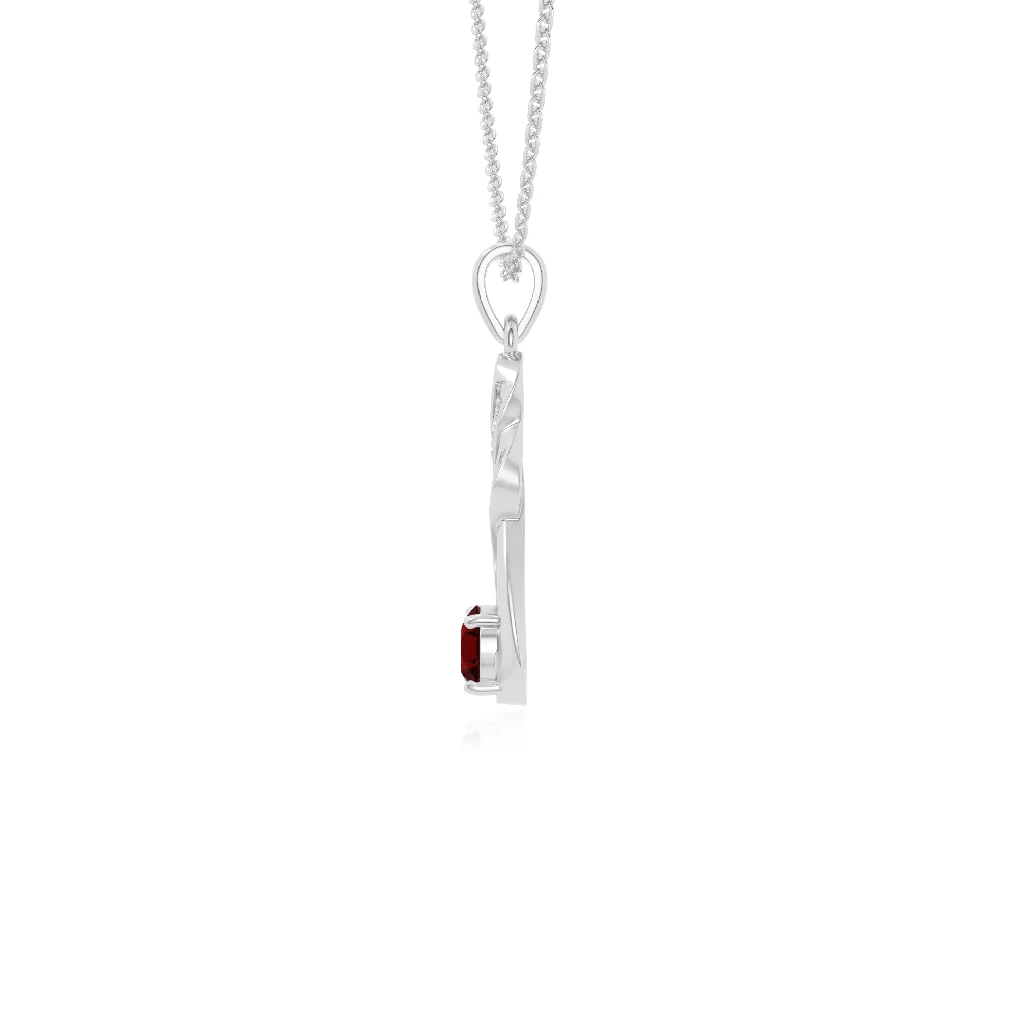 natural garnet infinity necklaces in sterling silver 