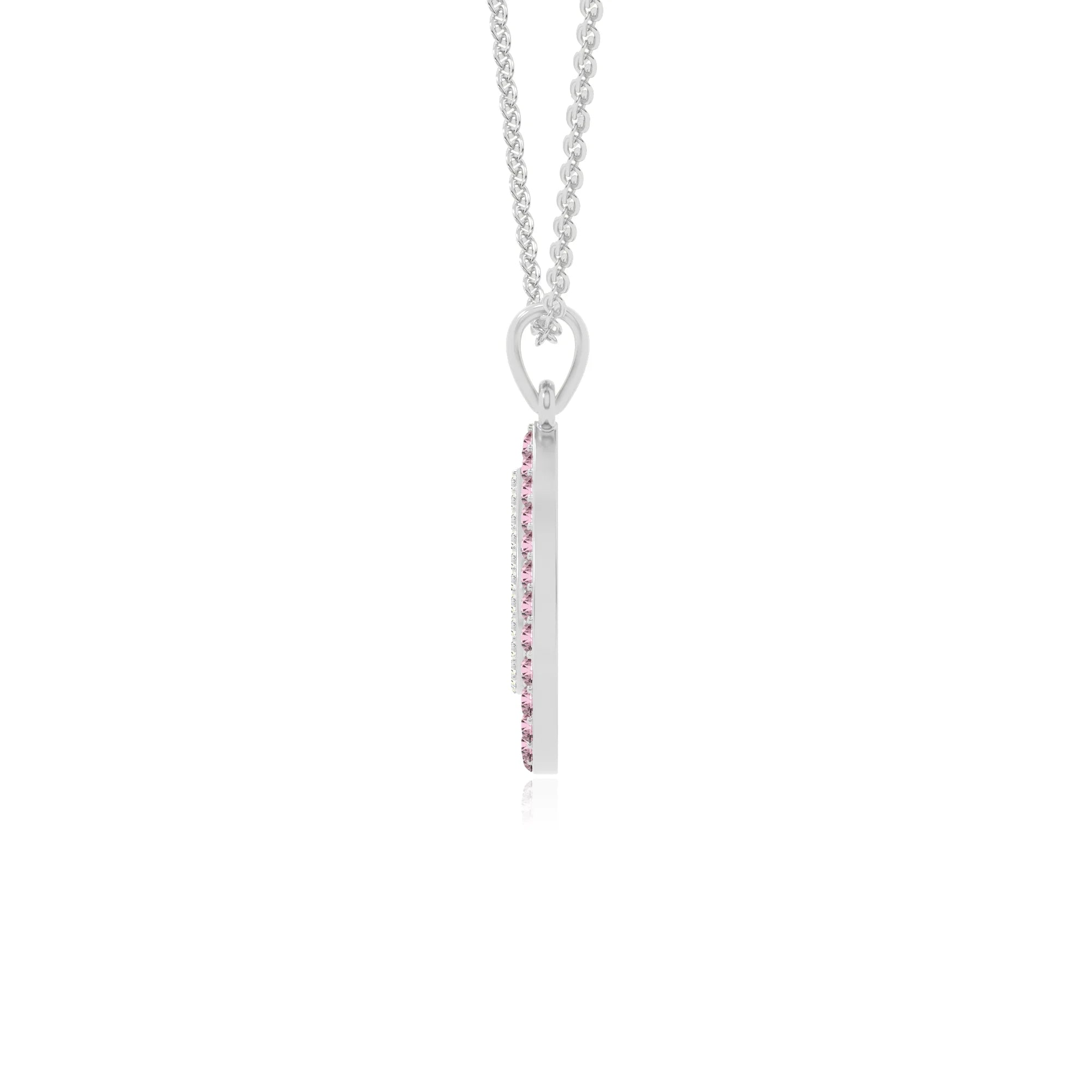natural pink-tourmaline infinity love knot necklaces in sterling silver 