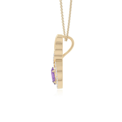 natural amethyst infinity necklaces in yellow gold vermeil 