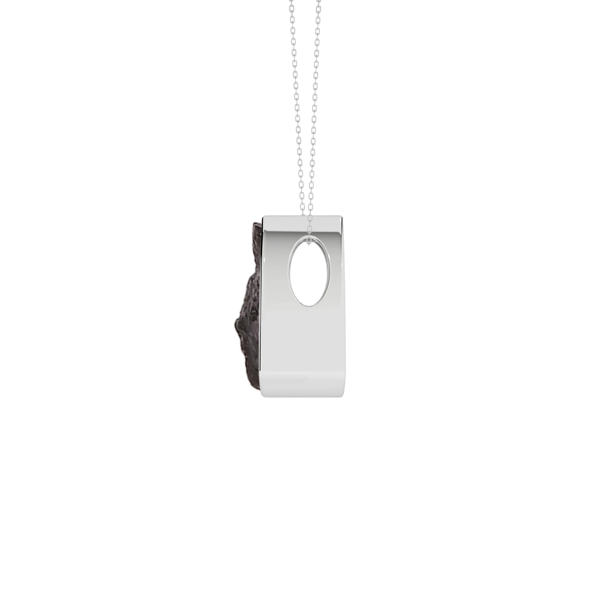 natural shungite trillion shape pendant necklace