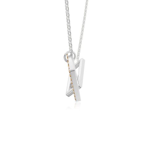 natural citrine interlock necklaces in sterling silver 