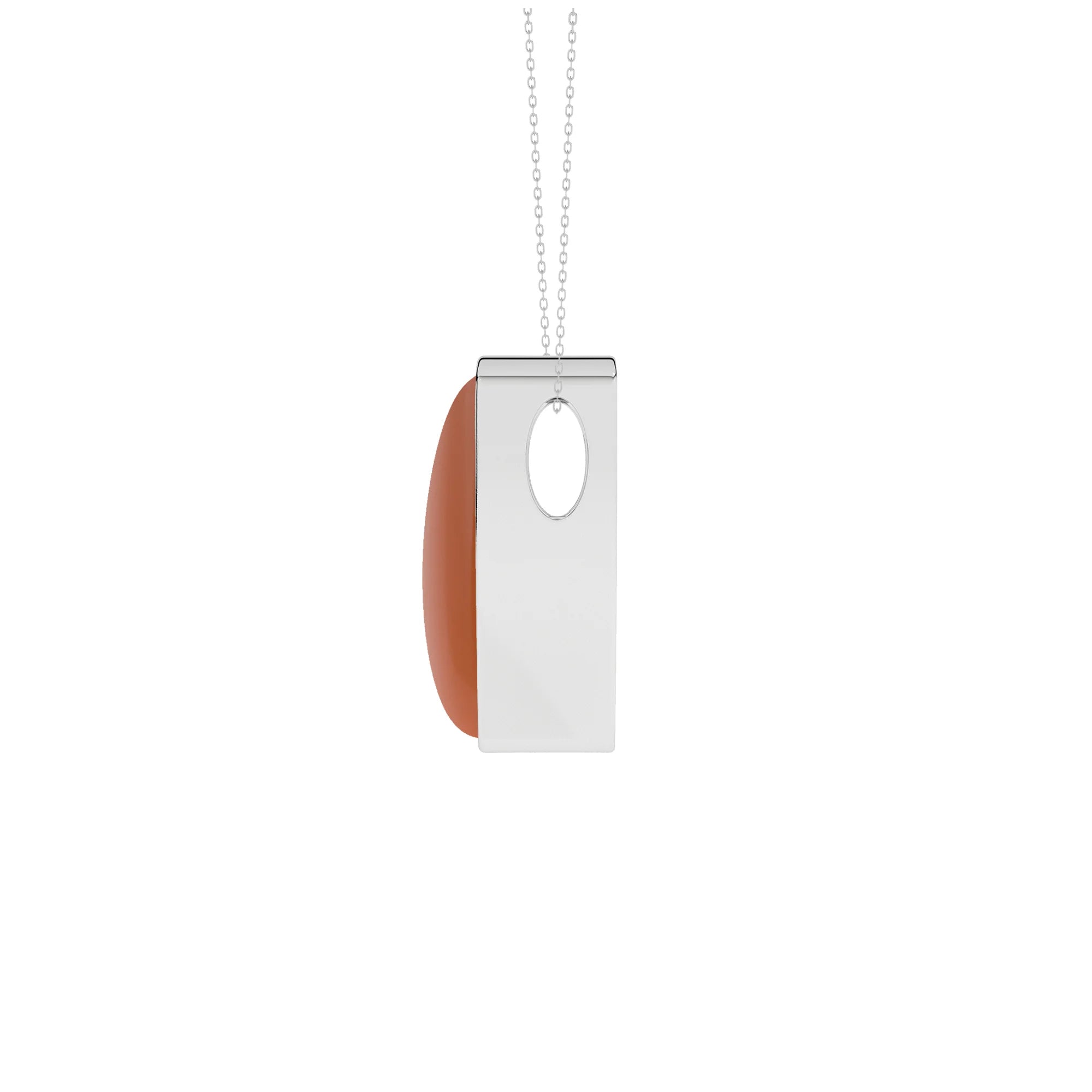 natural carnelian bullet shape pendant necklace