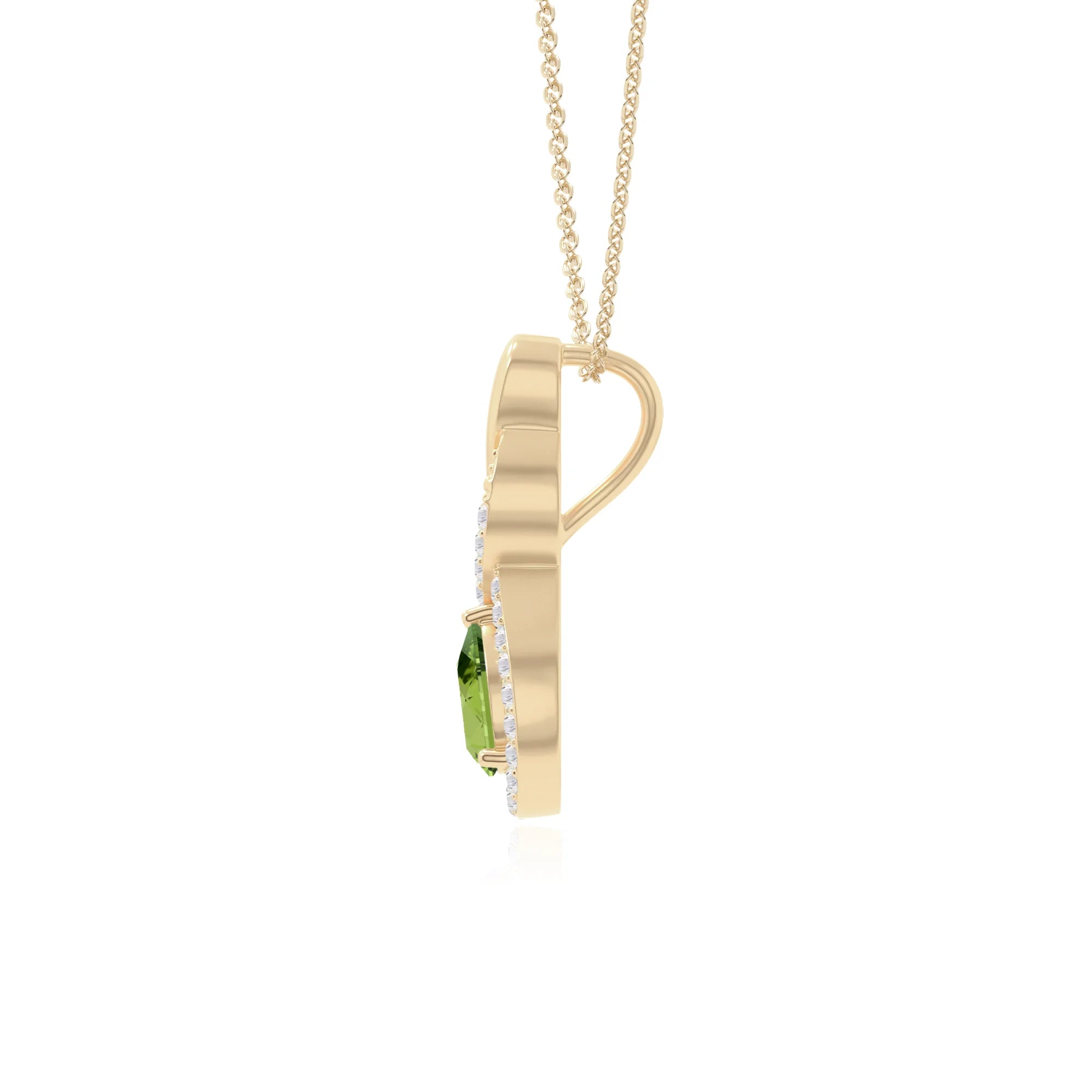 peridot infinity necklaces in yellow gold vermeil 