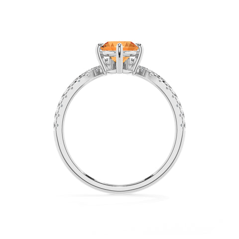 lab-grown citrine oval solitaire engagement ring