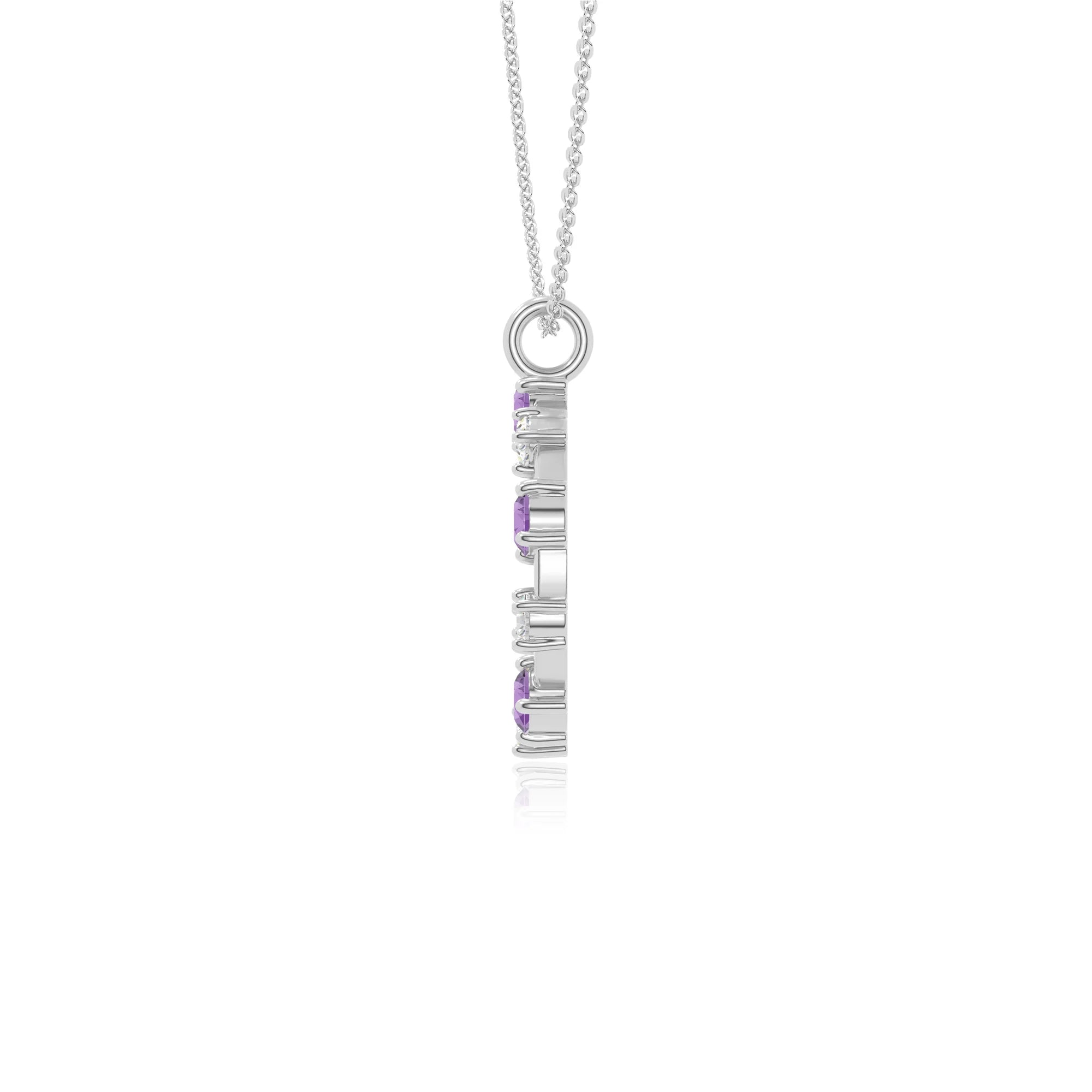 natural amethyst infinity love knot necklaces in sterling silver 
