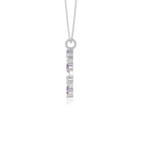 natural amethyst infinity love knot necklaces in sterling silver 