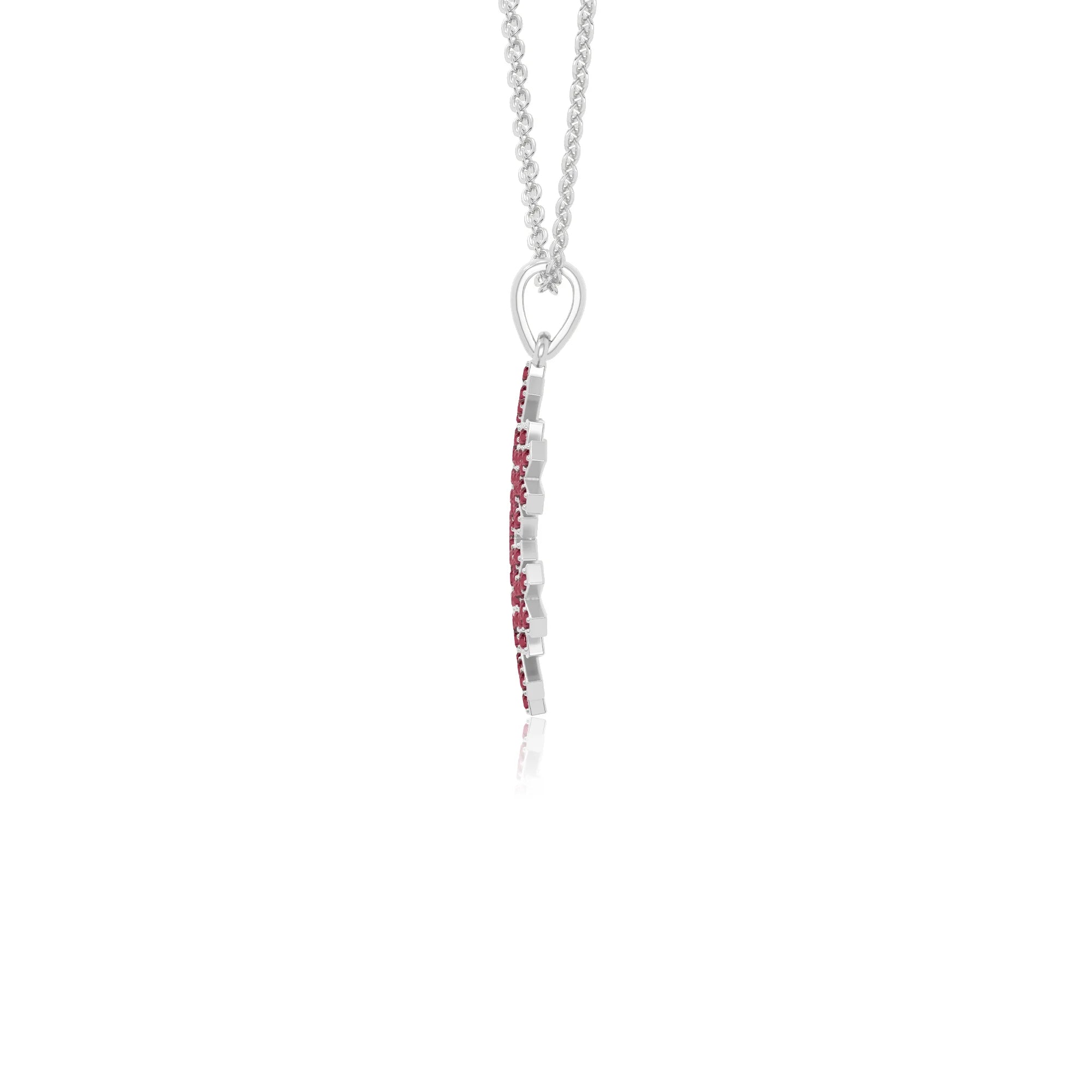 natural ruby infinity love knot necklaces in sterling silver 