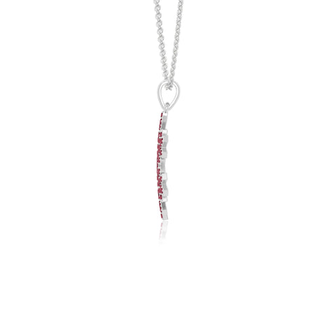 natural ruby infinity love knot necklaces in sterling silver 