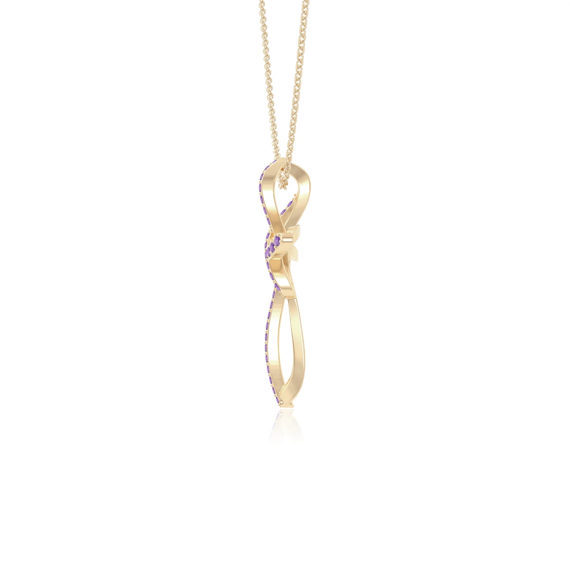 natural amethyst infinity cross necklaces in yellow gold vermeil 