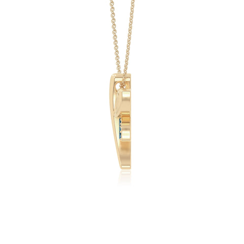 natural london blue topaz dragonfly necklaces in yellow gold vermeil 