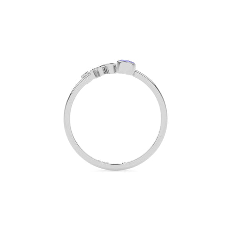 capricorn zodiac ring with natural tanzanite