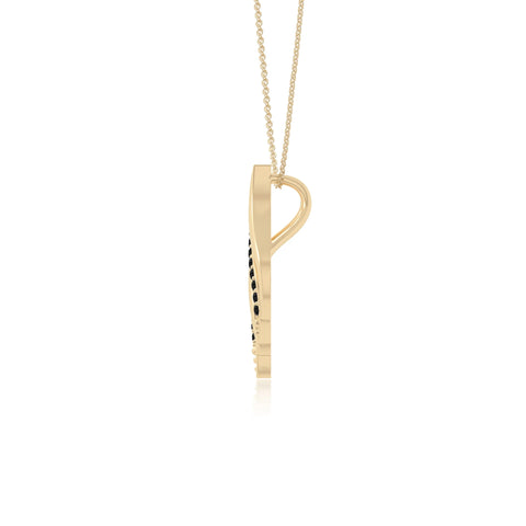 natural black-onyx flame necklaces in yellow gold vermeil 