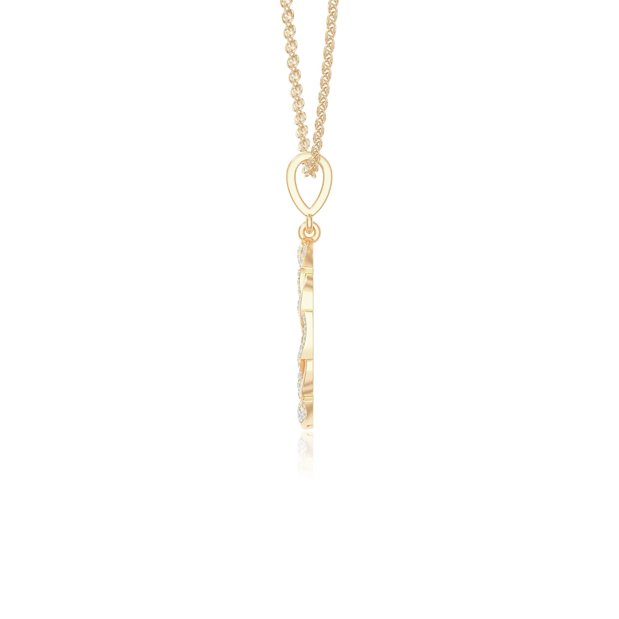 moissanite infinity love knot necklaces in yellow gold vermeil 