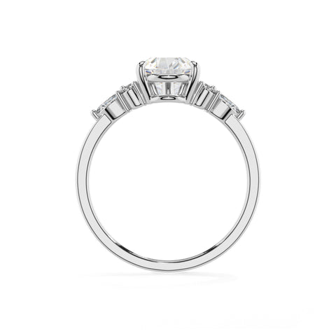 lab-grown moissanite pear solitaire engagement ring