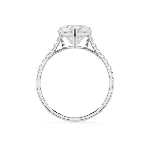 lab-grown moissanite heart half eterity solitaire engagement ring