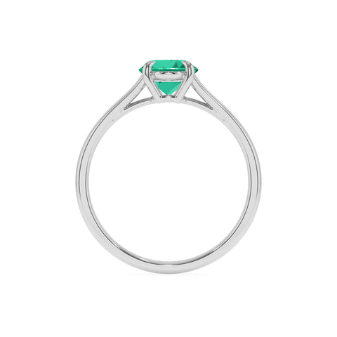 lab grown emerald oval solitaire engagement ring