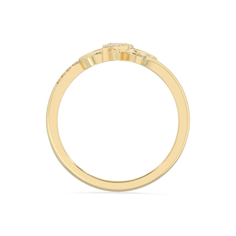 natural citrine lotus blossom rings in yellow gold vermeil