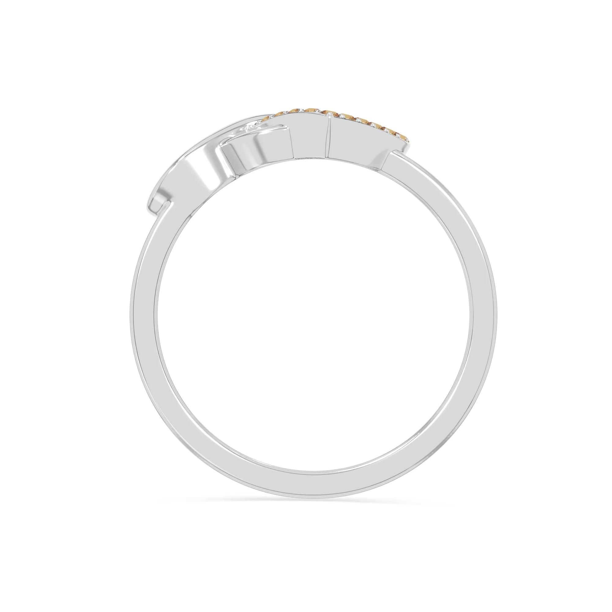 natural citrine infinity heart promise rings in sterling silver 