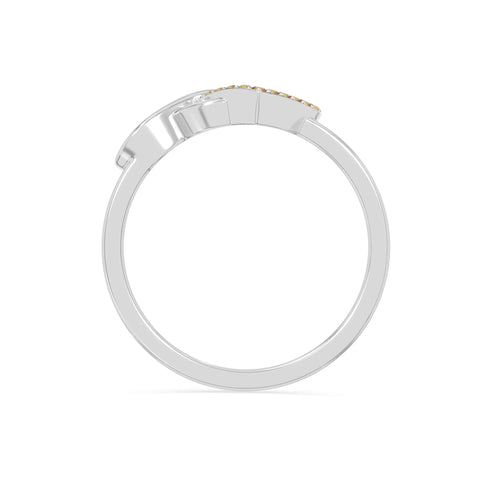 natural citrine infinity heart promise rings in sterling silver 